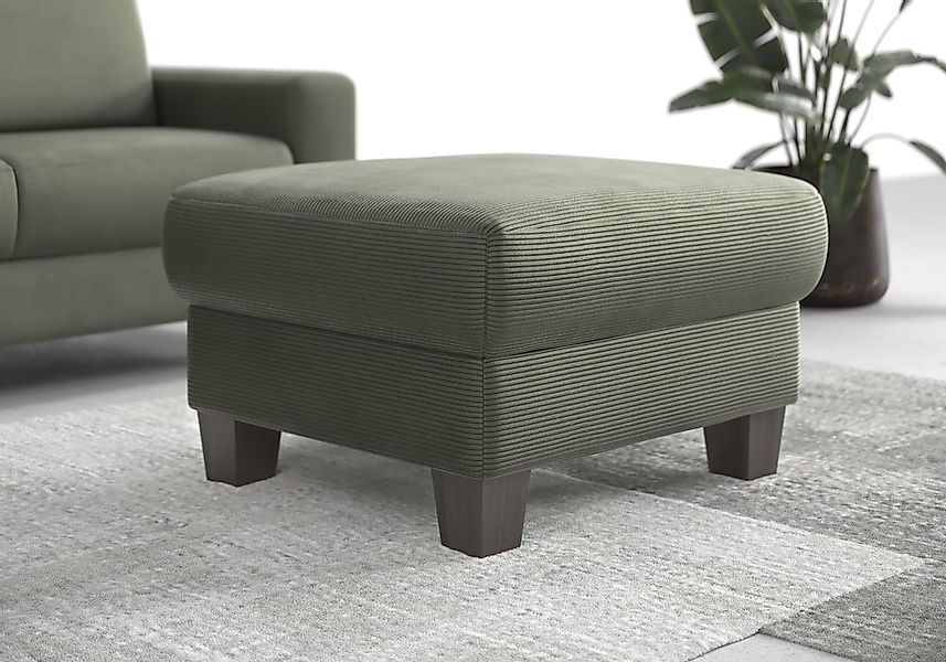 Home affaire Polsterhocker "Summer", inkl. Stauraum, Cord-Bezug, wengefarbe günstig online kaufen