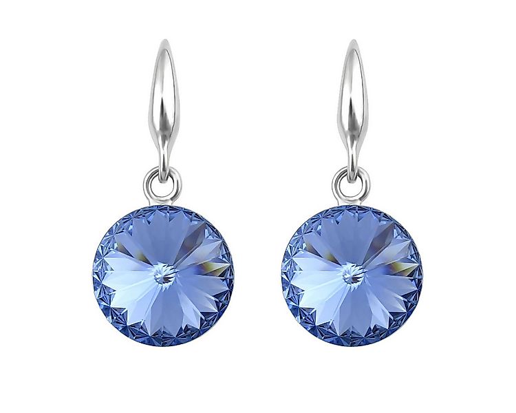 LÖB Paar Ohrhänger 750er Weißgold vergoldet Ohrringe Hängend Kristall Stein günstig online kaufen