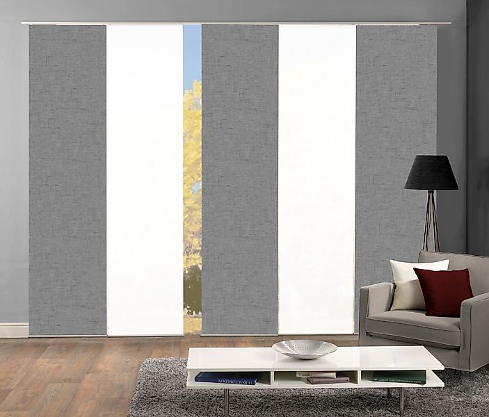 HOME WOHNIDEEN Schiebegardine "PIVE 5er SET" Paneelwagen 5 Stk. tlg. Schieb günstig online kaufen