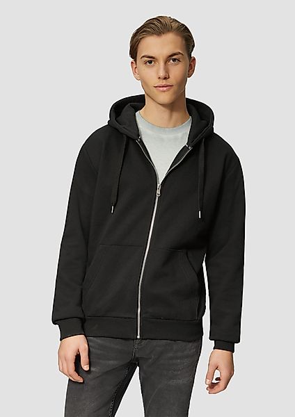 QS Outdoorjacke Basic-Sweatjacke mit Kapuze Durchzugkordel günstig online kaufen