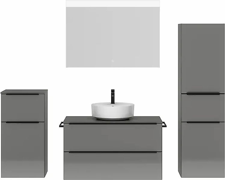 nobilia® Badmöbel-Set »Alvene« vormontiert, mit Soft-Close, 4 Stk. tlg. Hoc günstig online kaufen