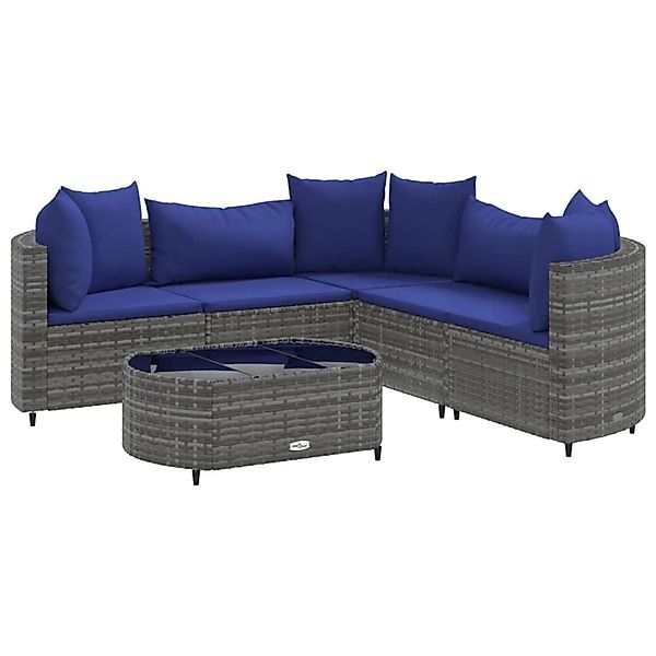 vidaXL Gartenlounge-Set 6-tlg. Garten-Sofagarnitur mit Kissen günstig online kaufen