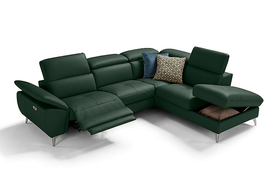 moebeloutlet.de Ecksofa Moebeloutlet.de–Italienisches Ledersofa mit Relaxfu günstig online kaufen