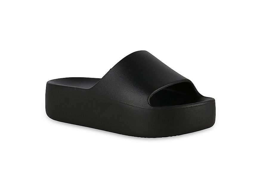 VAN HILL 841109 Sandalette Damen Pantoletten Sandaletten Plateau Schlappen günstig online kaufen