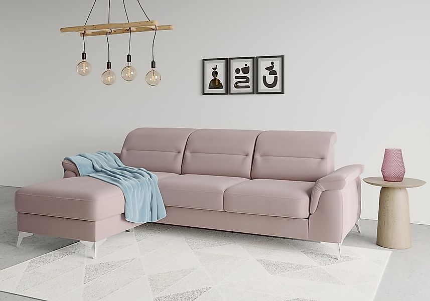 sit&more Ecksofa "Sinatra L-Form" mit Recamiere, optinal mit Kopfteilverste günstig online kaufen