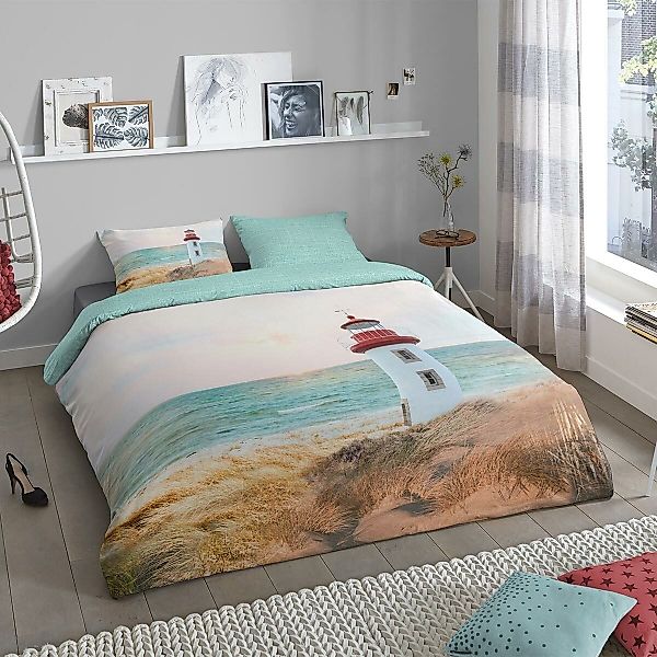 TRAUMSCHLAF Bettwäsche Leuchtturm, Renforce, 2 teilig, günstig online kaufen
