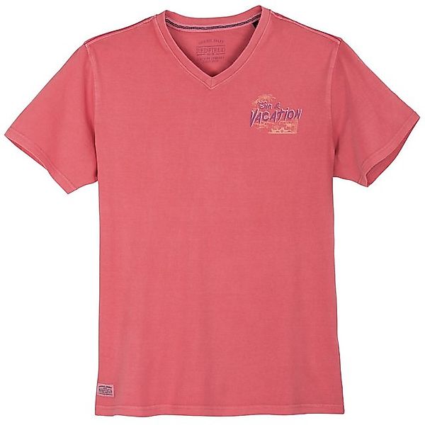 redfield V-Shirt T- Shirt V-Neck in großen Größen von Redfield, koralle günstig online kaufen