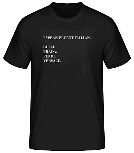 I Speak Fluent Italian · Männer Basic T-Shirt günstig online kaufen