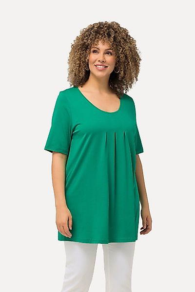 Ulla Popken T-Shirt T-Shirt Zierfalten A-Linie günstig online kaufen