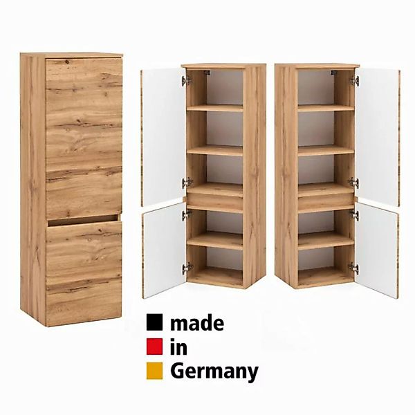 Lomadox Midischrank VIDAGO-03 Badezimmerschrank 40 cm breit in Wotan Eiche günstig online kaufen