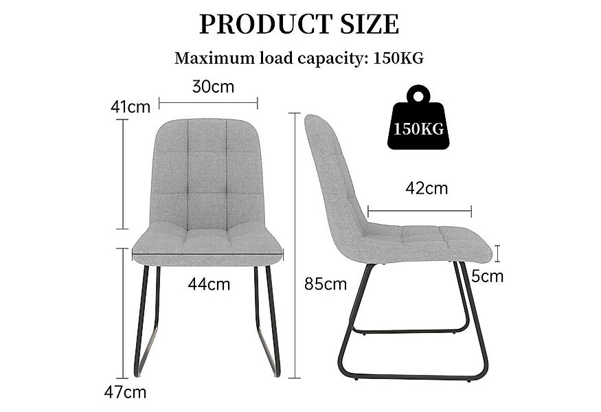 Jiexi Esszimmerstuhl esszimmerstühle 2er/4er/6er/8er set stühle esszimmer k günstig online kaufen