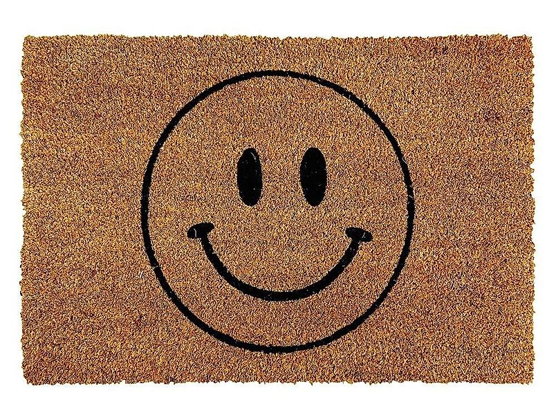 Fußmatte Smiley Fussmatte Emoji Fußabtreter Kokos Türmatte 60x40cm günstig online kaufen