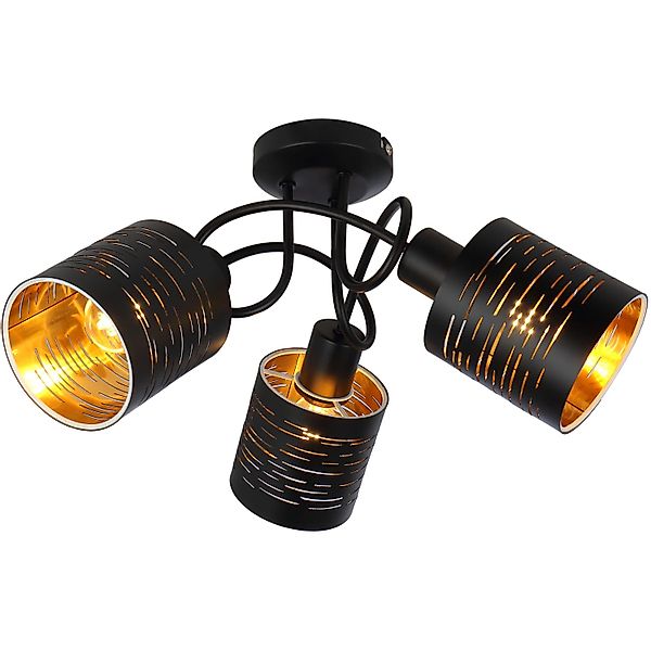 GLOBO LIGHTING Deckenleuchte TUNNO, ohne Leuchtmittel, Deckenlampe/goldfarb günstig online kaufen