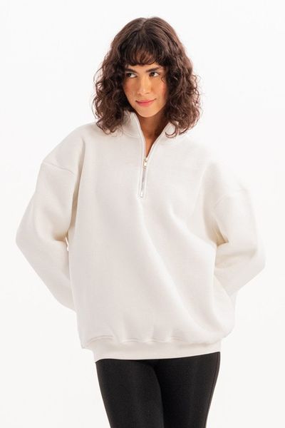 JUSTEVER Sweatshirt Oversize-Fit-Damen-Sweatshirt mit Stehkragen und günstig online kaufen