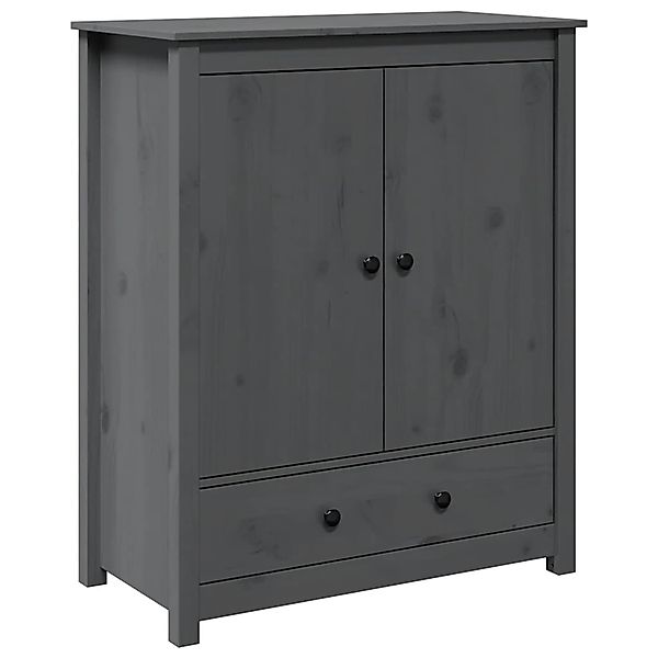 vidaXL Highboard Grau 83x41,5x100 cm Massivholz Kiefer 823516 günstig online kaufen