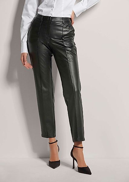 MADELEINE Stretch-Hose Kunstlederhose mit Biesen Luxus-Look-Hose günstig online kaufen