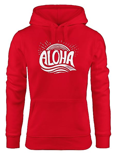 Neverless Hoodie Hoodie Damen Aloha Wellen günstig online kaufen