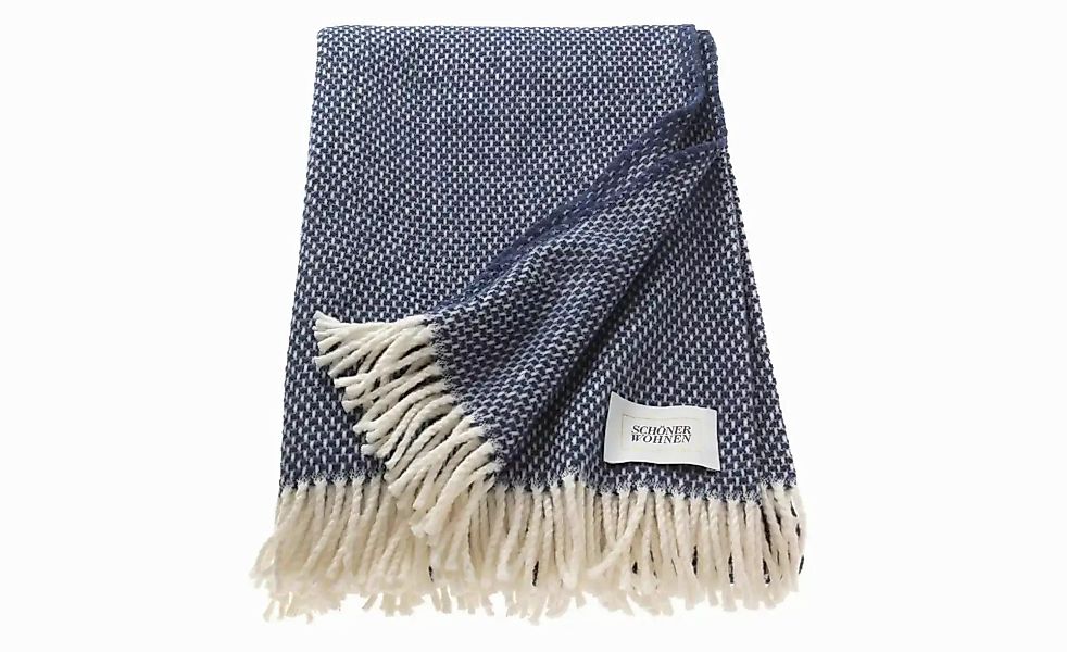 SCHÖNER WOHNEN Kollektion Wohndecke   ¦ blau ¦ Baumwollmischgewebe ¦ Maße ( günstig online kaufen