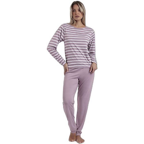Admas  Pyjamas/ Nachthemden Pyjama manches longues femme  Stripes Home günstig online kaufen