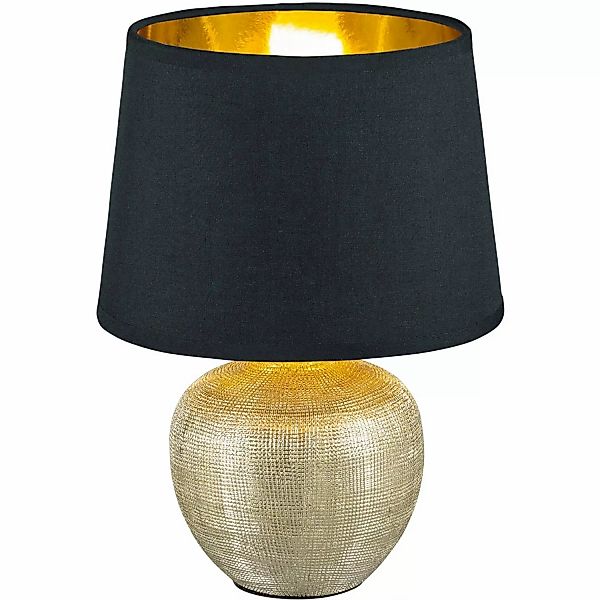 Trio Tischleuchte Luxor H: 26 cm Schwarz-Gold günstig online kaufen