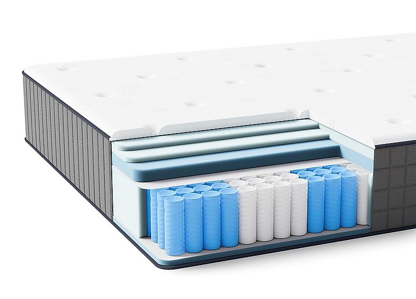 Taschenfederkernmatratze 25cm H3 - 7-Zonen mit Diatomenschaum & orthopädisc günstig online kaufen