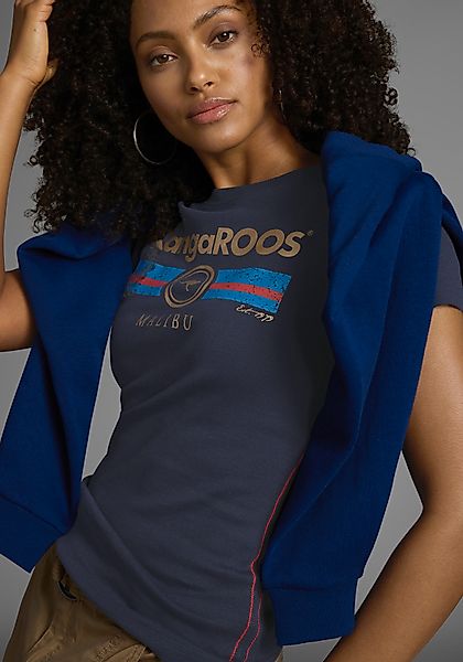 KangaROOS T-Shirt, Kurzarm, unifarben und bedruckt, Rundhalsausschnitt günstig online kaufen