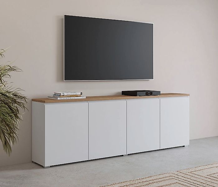 INOSIGN Sideboard "Modo, Breite 200 cm, moderne grifflose Kommode 4Türen", günstig online kaufen