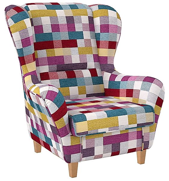Supellex Ohrensessel Sofia Relaxsessel mit Hocker günstig online kaufen