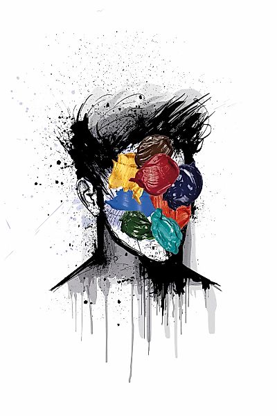 queence Leinwandbild "Kopf" Abstrakt  Bilder von Männern  Kunst  klassische günstig online kaufen