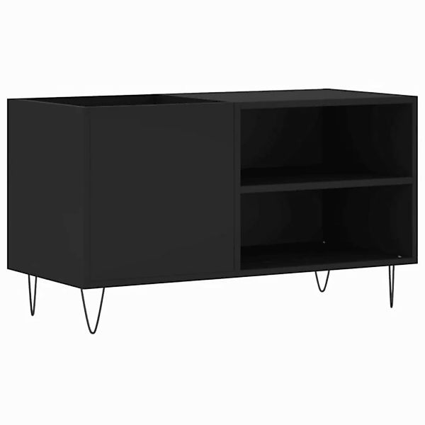 vidaXL Beistellschrank Plattenschrank Schwarz 85x38x48 cm Holzwerkstoff günstig online kaufen