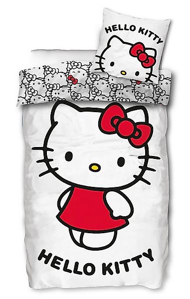 SkyBrands Bettwäsche Hello Kitty - Wende-Bettwäsche-Set, 135x200 & 80x80, B günstig online kaufen