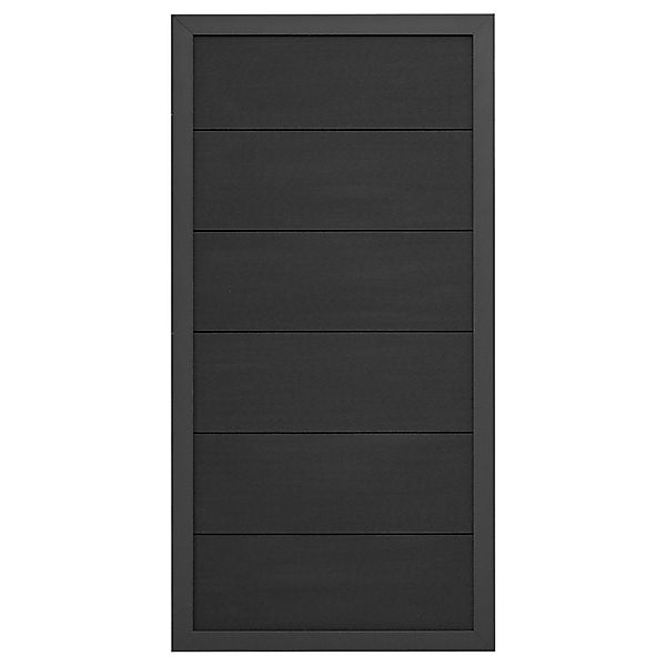 GartenLand WPC Zaun Set Classico ca. 90 x 180 cm Sichtschutz Anthrazit mit günstig online kaufen
