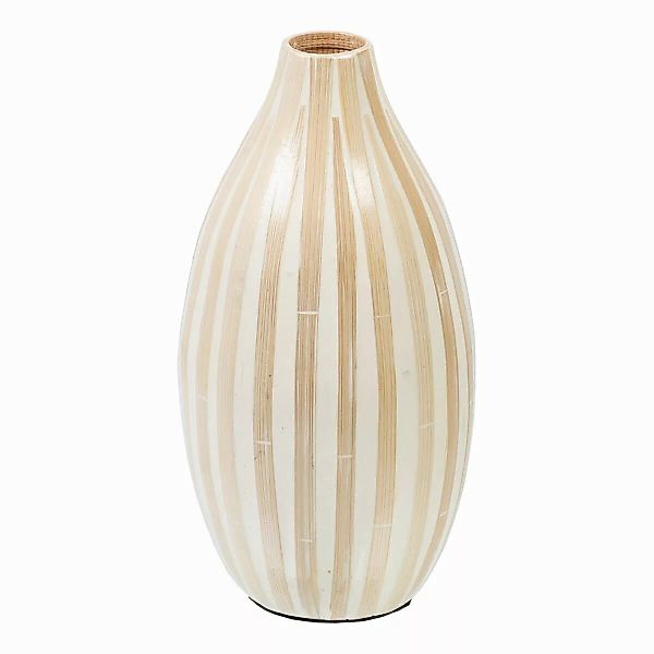 Vase Beige Bambus 15 X 15 X 30 Cm günstig online kaufen