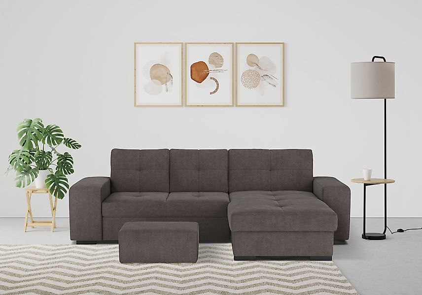 COTTA Ecksofa Mattina L-Form, mit Hocker, günstig online kaufen