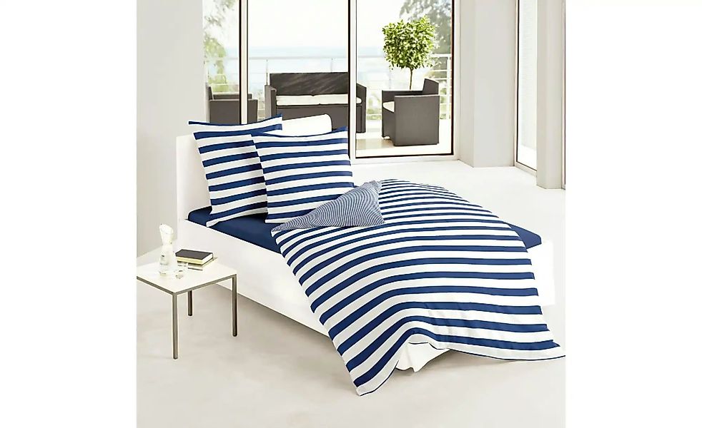 Bierbaum Mako-Satin Bettwäsche   ¦ blau ¦ Maße (cm): B: 135 H: 1 Bettwaren günstig online kaufen