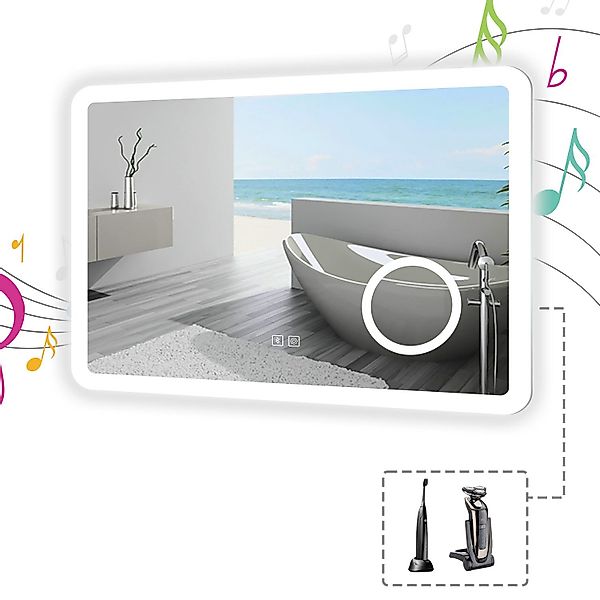 duschspa Badspiegel LED Spiegel mit Steckdose günstig online kaufen