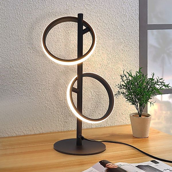 ZMH LED Tischleuchte Schwarz/Weiß Whonzimmer Modern günstig online kaufen