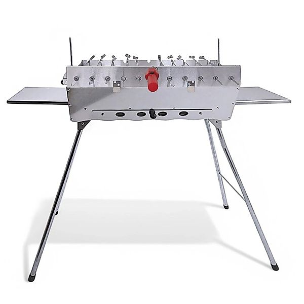 Grillpeter Mangal Edelstahl 2 mm Schaschlickgrill Set mit 11er Spießdreher günstig online kaufen