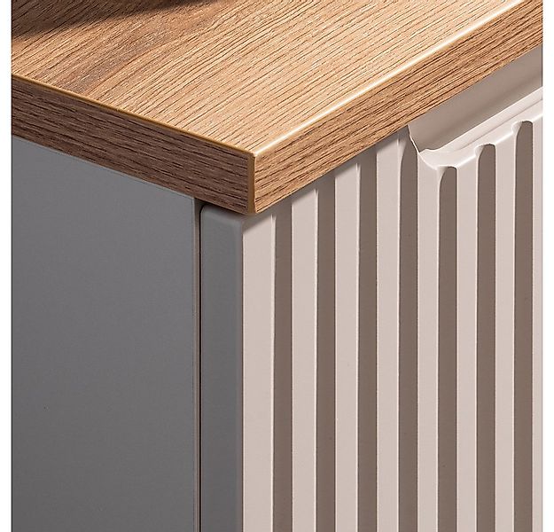 Lomadox Waschbeckenschrank NEWPORT-56-CASHMERE Waschtischunterschrank 120cm günstig online kaufen