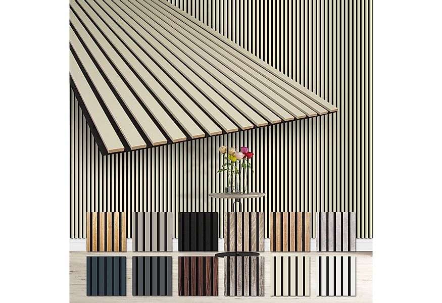 Hexim Wanddekoobjekt AP01 (Akustikpaneele 4 Stück 278x60cm Holz Comfort - f günstig online kaufen