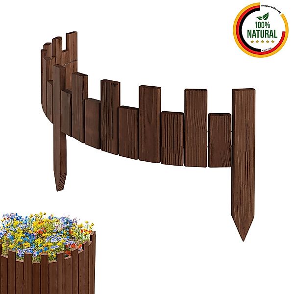 Floranica Palisade Beeteinfassung Rasenkante Rollzaun Holzzaun günstig online kaufen