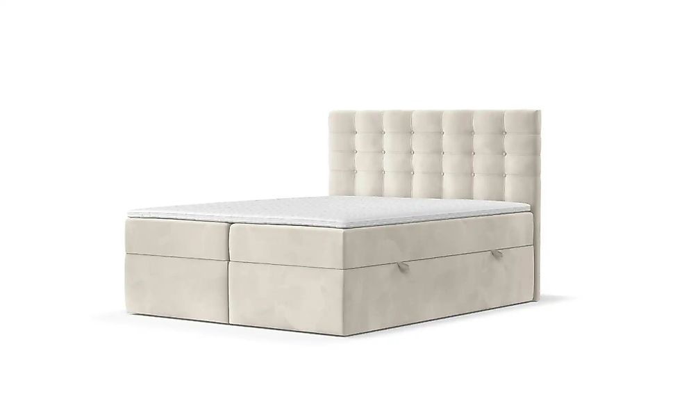 Boxspringbett mit Stauraum   ¦ beige ¦ Maße (cm): B: 202 H: 120 Betten > Ko günstig online kaufen