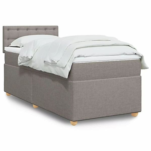 vidaXL Bett Boxspringbett mit Matratze Taupe günstig online kaufen
