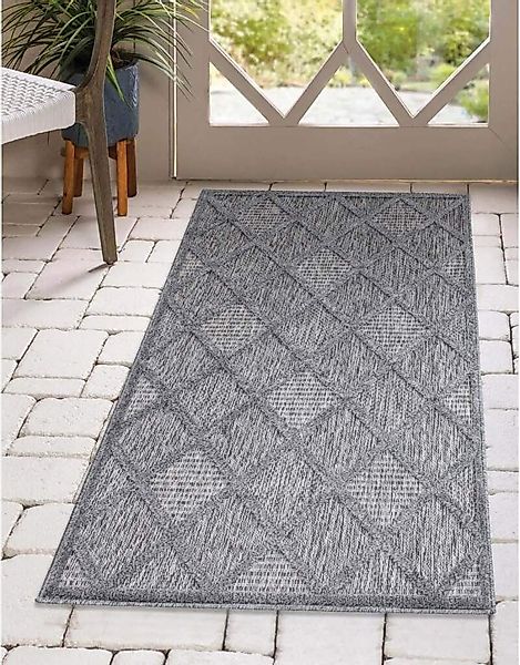 Carpet City Teppich "In-& Outdoorteppich Santorini 457, 3D-Effekt, Raute-Lo günstig online kaufen