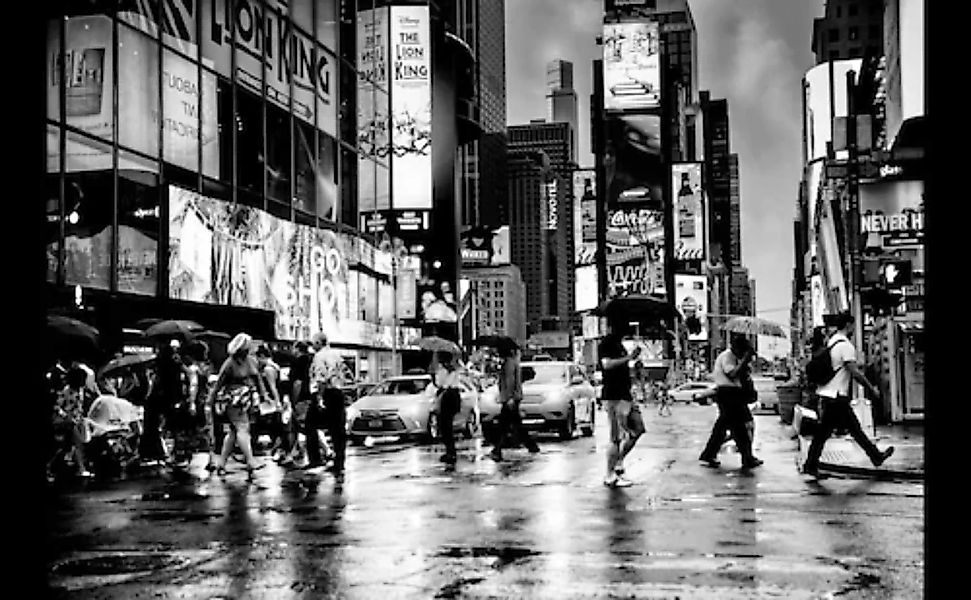 Papermoon Fototapete »Time Square Schwarz & Weiß« günstig online kaufen