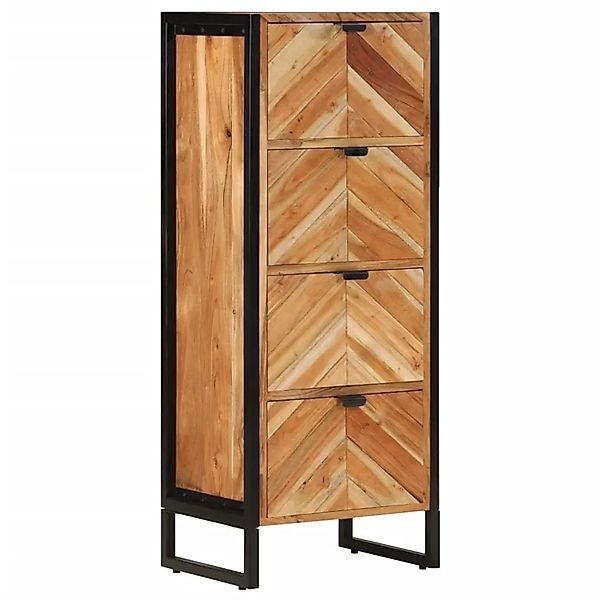 vidaXL Badschrank 40x30x100 cm Massivholz Akazie und Eisen 372746 günstig online kaufen