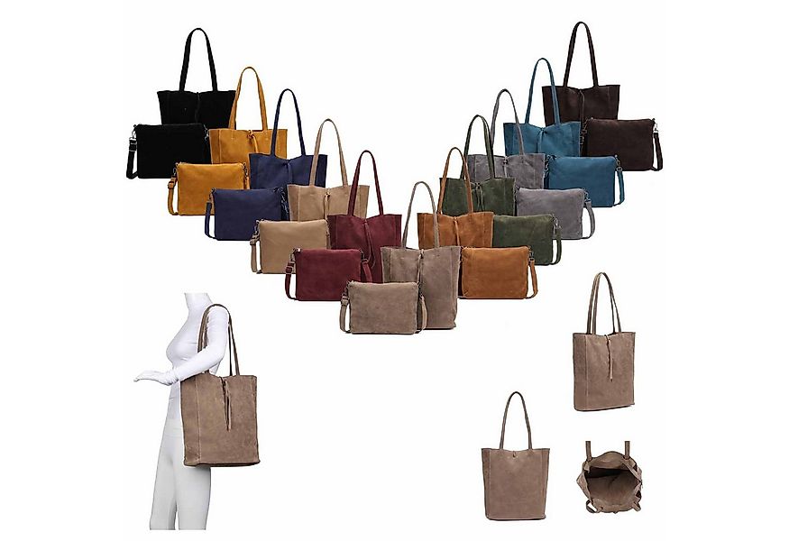 ITALYSHOP24 Schultertasche SET 2in1 Damen Tasche Umhängetasche XXL Hand-Tas günstig online kaufen
