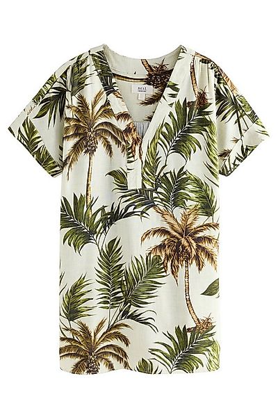 Next Minikleid Kaftan-Minikleid mit Leinenanteil, Kurzgröße (1-tlg) günstig online kaufen