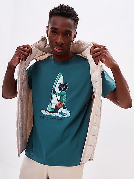CAT by maniita lacitta Kurzarmshirt T-Shirt SURFER CAT (1-tlg) mit modernem günstig online kaufen