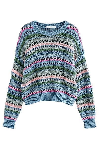 Next Strickpullover Baumwoll-Strickpullover mit Rundhalsausschnitt (1-tlg) günstig online kaufen